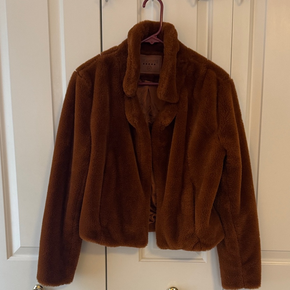 Blank NYC Chocolate Teddy Jacket